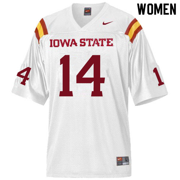 Iowa State Cyclones Women's #14 Tory Spears Nike NCAA Authentic White College Stitched Football Jersey HU42U62DB